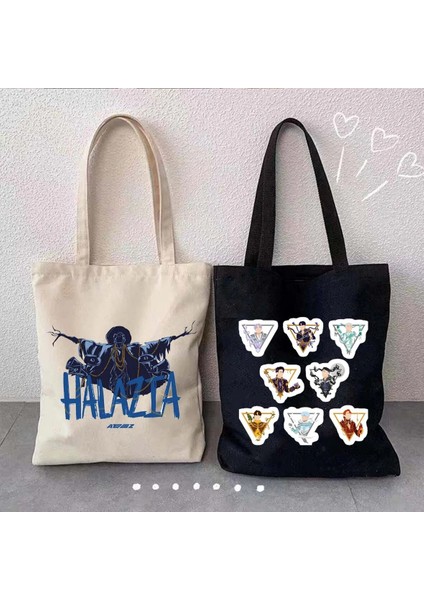 No.2 Tarzı 35X40CM Ateez Mektup Baskı Kore Tarzı Kpop Harajuku Adımı Söyle Moda Kız Alışveriş Kanvas Tote Çanta Shopper Büyük Omuz Çanta (Yurt Dışından) modelleri