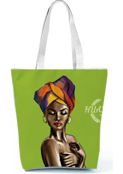 No.25 Tarzı 40-45CM Retro Siyah Afrika Kız Omuz Çantası Tasarımcı Yıldızlı Gökyüzü Yağlıboya Çanta Büyük Kapasiteli Eko Yeniden Kullanılabilir Kadın Rahat Tote (Yurt Dışından)