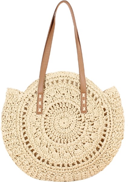 Yeşil Stil Yaz Yuvarlak Hasır Çanta Kadınlar Için Rattan Çanta El Yapımı Dokuma Plaj Crossbody Çanta Kadın Mesaj Çanta Tote (Yurt Dışından) fiyatları