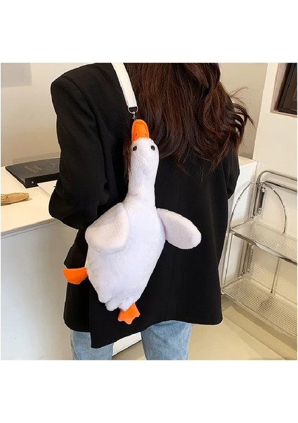 No.14 Tarzı Kadın Kişilik Komik Cep Telefonu Çantası Kız Sevimli Karikatür Peluş Ördek Bebek Omuz Çantası Ew Çapraz Vücut Çantası (Yurt Dışından) fiyatları