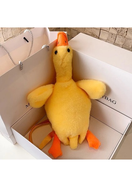 No.14 Tarzı Kadın Kişilik Komik Cep Telefonu Çantası Kız Sevimli Karikatür Peluş Ördek Bebek Omuz Çantası Ew Çapraz Vücut Çantası (Yurt Dışından) fırsatları