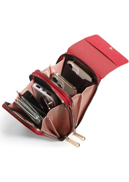 Kahverengi Tarzı Kadınlar Için Yeni Moda Dokunmatik Ekran Omuzdan Askili Çanta Büyük Kapasiteli Çok Fonksiyonlu Cüzdan Trendi Katı Crossbody Telefon Çantaları Kadınlar Için (Yurt Dışından) fırsatları