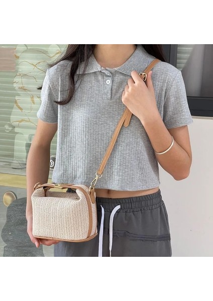 No.1 Stili 20X12X11 2023 Yeni Hasır Crossbody Çanta Kadınlar Için Bohemian Küçük Örgü Yaz Çanta ve Lüks Çanta Tatil Kovası Plaj Çantaları (Yurt Dışından) fırsatları