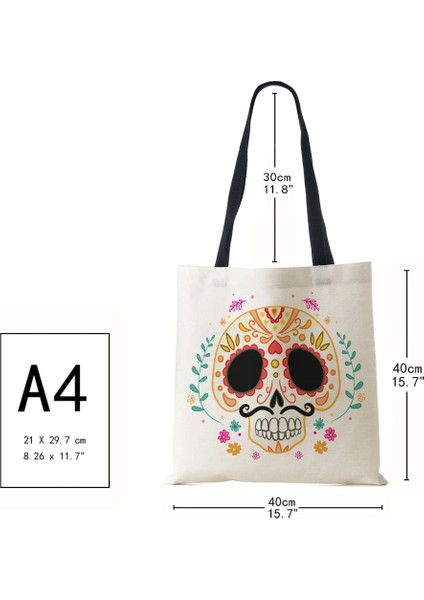 No.13 Tarzı Soyut Sanat Kafatası H Baskı Alışveriş Çantaları Kadın Katlanır Yeniden Kullanılabilir Özelleştirmek Tote Omuz Çantası Kanvas Bakkal Çanta (Yurt Dışından) indirimleri