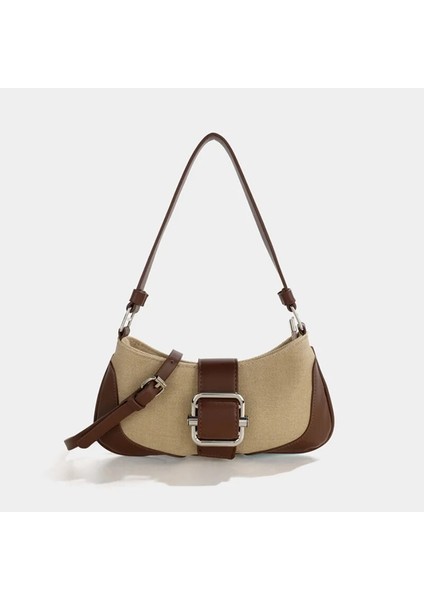 Şerit Stili Kadınlar Için Çanta Retro Yüksek Li Dikiş Omuz Koltukaltı Çanta Niş Tasarım Sonbahar Yeni Mizaç Moda Crossbody Çanta (Yurt Dışından) modelleri