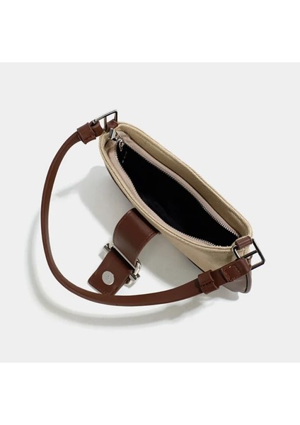 Şerit Stili Kadınlar Için Çanta Retro Yüksek Li Dikiş Omuz Koltukaltı Çanta Niş Tasarım Sonbahar Yeni Mizaç Moda Crossbody Çanta (Yurt Dışından) indirimleri