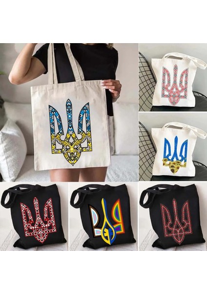 No.74 Tarzı 35X40CM Ukrayna Arması Amblem Ülke Bayrağı Ayçiçeği Çiçek Ukrayna Trysub Omuz Alışveriş Harajuku Bez Çantalar Shopper Çantalar (Yurt Dışından) fiyatları
