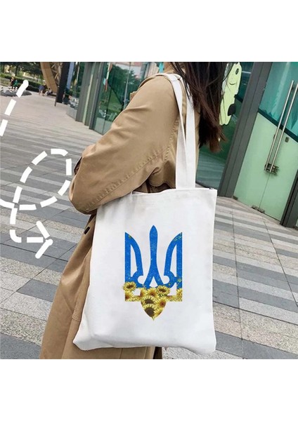 No.74 Tarzı 35X40CM Ukrayna Arması Amblem Ülke Bayrağı Ayçiçeği Çiçek Ukrayna Trysub Omuz Alışveriş Harajuku Bez Çantalar Shopper Çantalar (Yurt Dışından) fırsatları