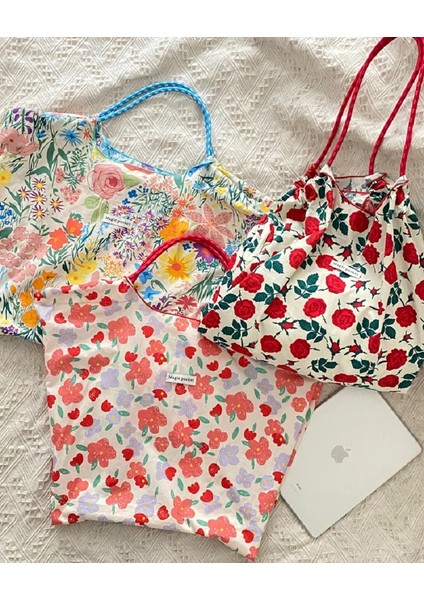 No.2 Tarzı Kadın Baskı Alışveriş Çantası Tote Kese Moda Kadın Omuz Çanta Çiçek Çiçek Kız Tote Çanta Kore Rahat Çanta (Yurt Dışından) fırsatları