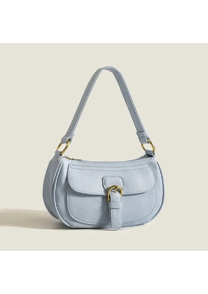 Mavi Stil Küçük Kanvas Kadın Çantası Yeni Japon Tarzı Basit, Büyük Kapasiteli Işe Gidiş Geliş (Yurt Dışından)