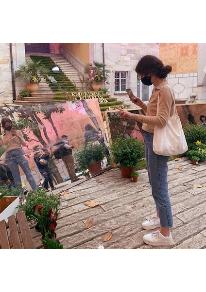 Bej Tarzı Wome Kızlar Için Küçük Kanvas Tote Çanta Shopper Tasarımcı Çanta Papatya Tığ Sevimli Örgü Omuz Çantaları ile Rahat Nakış (Yurt Dışından) indirimleri