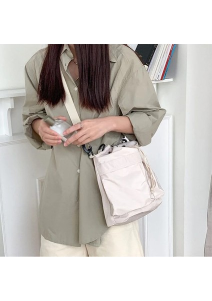 Siyah Stil Kadın Omuz Çantası Naylon Su Geçirmez Kadın Büyük Kapasiteli Çanta Ipli Crossbody Çanta Tote Çanta (Yurt Dışından) fırsatları