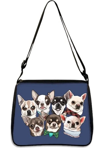 YXBJIWA07CW Stili 25CMX30CM Sevimli Köpek Chihuahua Baskı Omuzdan Askili Çanta Chihuahua Anne Kadın Çanta Küçük Debriyaj Telefon Çanta Tutucu Çanta Rahat Bez Çantalar (Yurt Dışından) fiyatları