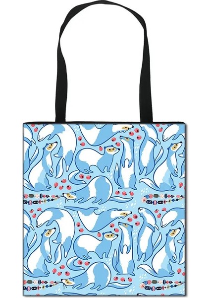 No.4 Stili 40X25CM Yeni Hayvan Baskı Kadın Omuz Çantası Alpaka Tembellik Su Samuru Gelincikler Eko Yeniden Kullanılabilir Alışveriş Çantaları Büyük Kapasiteli Omuz Çantası Kadın (Yurt Dışından) modelleri