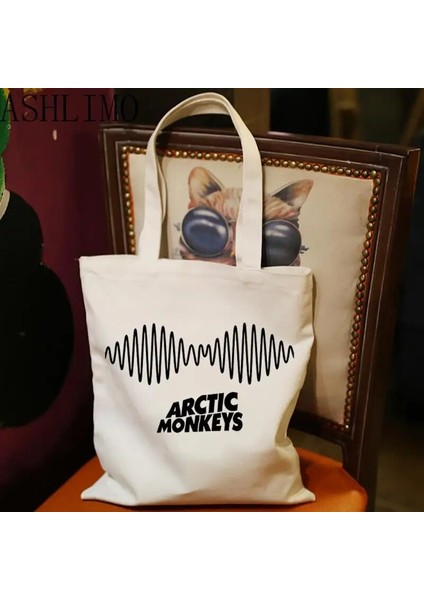 E972 Stili Arctic Monkeys Ses Dalgası Rock Grubu Kadın Alışveriş Çantası Omuz Çantası Kanvas Alışveriş Bolsas De Tela Çanta Alışveriş Yeniden Kullanılabilir Sacolas (Yurt Dışından) fiyatları