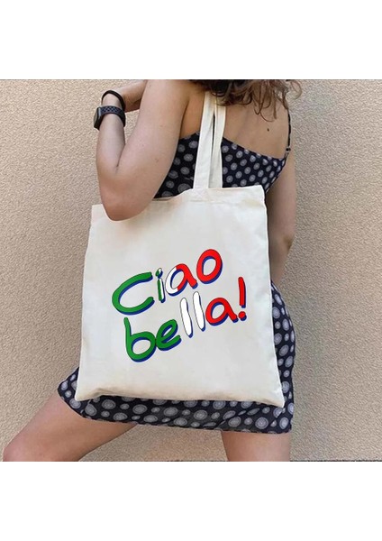 No.64 Stili 35X40CM Cinque Terre Duomo Floransa Forza Italia Ciao Bella Italyan Haritası Bayrağı Italya Atasözü Alıntılar Kalp Kanvas Tote Çanta Shopper Çanta (Yurt Dışından) fırsatları