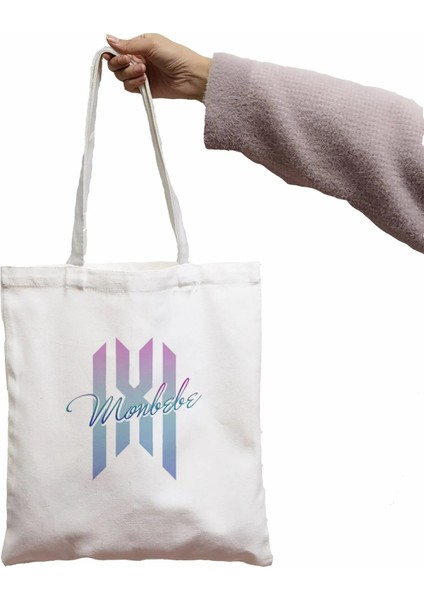 D536-29 Tarzı Monsta x Kadın Çanta Harajuku Gotik Kanvas Çanta H Karikatür Büyük Kapasiteli Alışveriş Çantası Moda Rahat Omuz Çantası (Yurt Dışından) fiyatları