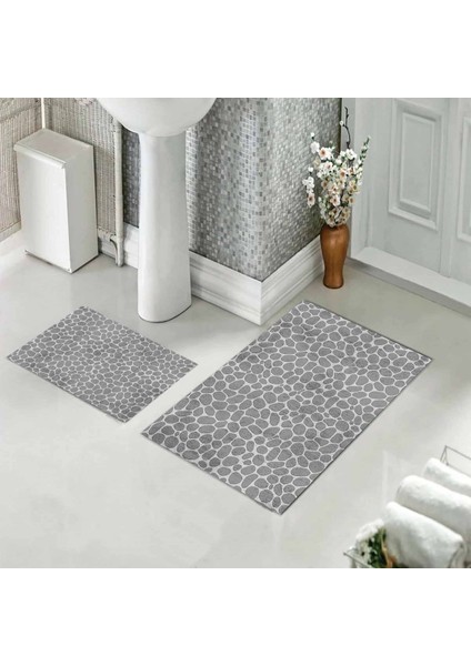 Banyo Halısı Ikili Klozet Takımı Kaymaz Tabanlı (60 cm x 100 cm + 40 cm x 60 Cm) fırsatları