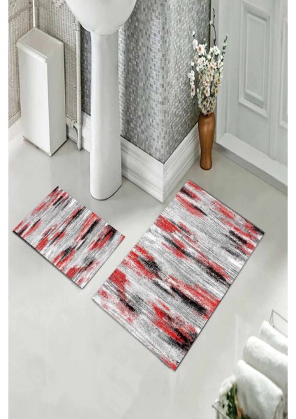 Banyo Halısı Ikili Klozet Takımı Kaymaz Tabanlı (60 cm x 100 cm + 40 cm x 60 Cm) fiyatları