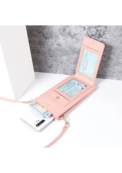 Kırmızı Stil Geestock Cüzdan Kadın Dokunmatik Ekran Omuzdan Askili Çanta Büyük Kapasiteli Cep Telefonu El Çantası Bayan Çanta Kart Tutucu Crossbody Çanta (Yurt Dışından) modelleri