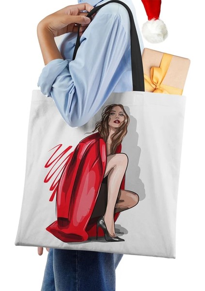 No.36 Stili Gril Tote Omuzdan Askili Çanta Kadın Yeniden Kullanılabilir Baskı Harajuku Rahat Kanvas Alışveriş Çanta Katlanabilir Seyahat Okul Yeniden Kullanılabilir Plaj Çantaları (Yurt Dışından) indirimleri