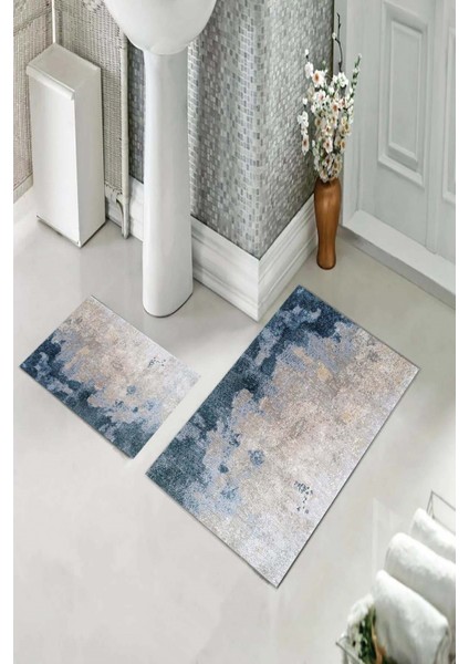 Banyo Halısı Ikili Klozet Takımı Kaymaz Tabanlı (60 cm x 100 cm + 40 cm x 60 Cm) fiyatları