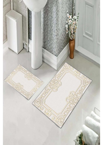Banyo Halısı Ikili Klozet Takımı Kaymaz Tabanlı (60 cm x 100 cm + 40 cm x 60 Cm) fiyatları