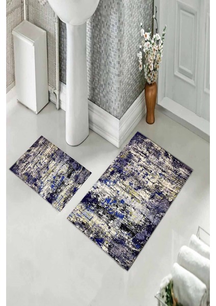 Banyo Halısı Ikili Klozet Takımı Kaymaz Tabanlı (60 cm x 100 cm + 40 cm x 60 Cm) fiyatları