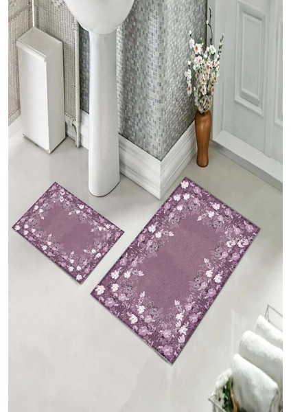 Banyo Halısı Ikili Klozet Takımı Kaymaz Tabanlı (60 cm x 100 cm + 40 cm x 60 Cm) fiyatları