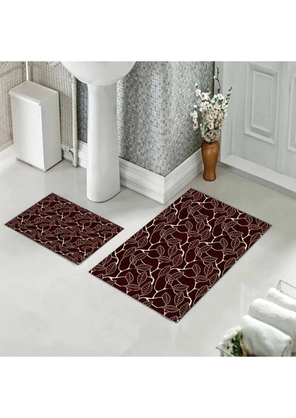 Banyo Halısı Ikili Klozet Takımı Kaymaz Tabanlı (60 cm x 100 cm + 40 cm x 60 Cm) fırsatları