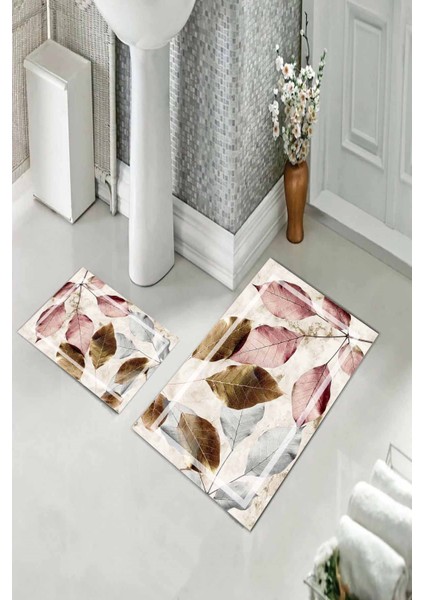 Banyo Halısı Ikili Klozet Takımı Kaymaz Tabanlı Banyo Paspas TAKIMI(60X100 + 40X60) fiyatları