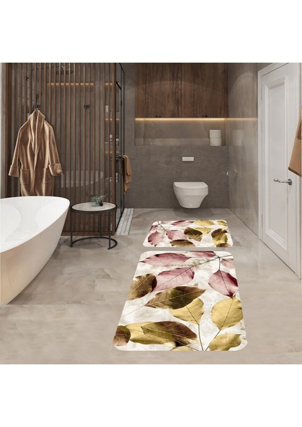 Banyo Halısı Ikili Klozet Takımı Kaymaz Tabanlı Banyo Paspas TAKIMI(60X100 + 40X60) indirimleri