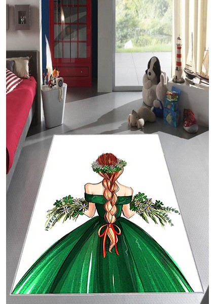 Desenli Renkli Dijital Baskı Yıkanabilir Kaymaz Taban Modern Çocuk Halısı ve Yolluk.