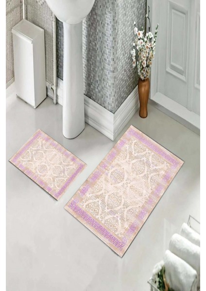 Banyo Halısı Ikili Klozet Takımı Kaymaz Tabanlı (60 cm x 100 cm + 40 cm x 60 Cm) fiyatları