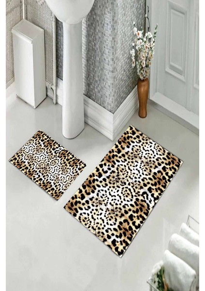 Banyo Halısı Ikili Klozet Takımı Kaymaz Tabanlı (60 cm x 100 cm + 40 cm x 60 Cm) fiyatları