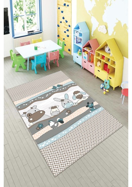 Desenli Renkli Dijital Baskı Yıkanabilir Kaymaz Taban Modern Çocuk Halısı ve Yolluk. fiyatları