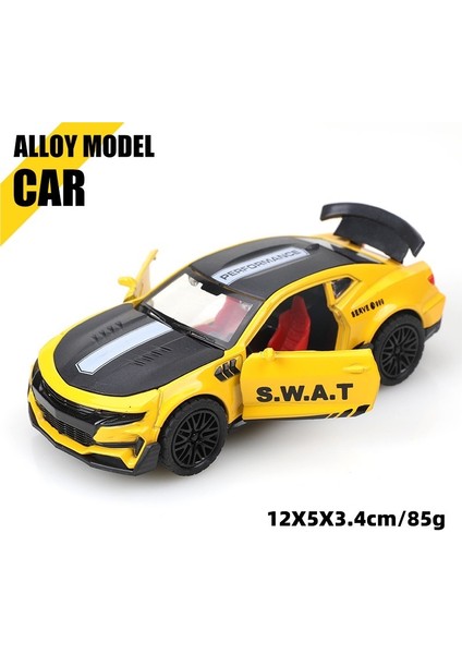 1:36 Üç Kapılı Bumblebee Alaşım Araba Modeli Çocuk Geri Çekilebilir Oyuncak Çocuk Yarış Arabası (Yurt Dışından)