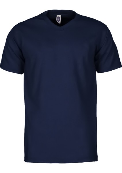 Suprem V Yaka Tshırt Lacivert-Xl