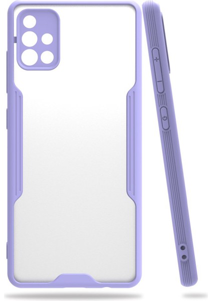 Samsung Galaxy A71 Uyumlu Platin Seri Arka Koruma Kılıf - Lila