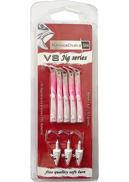 V8 Jig Series 80MM 5,5gr Silikon Yem