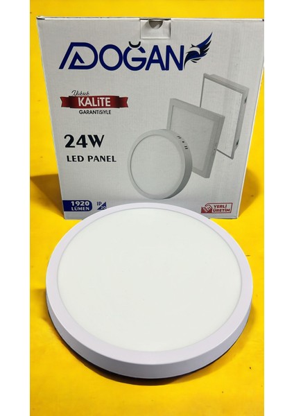 A Doğan 24 W Sıva Üstü Yuvarlak Beyaz Işık LED Panel  2li Paket