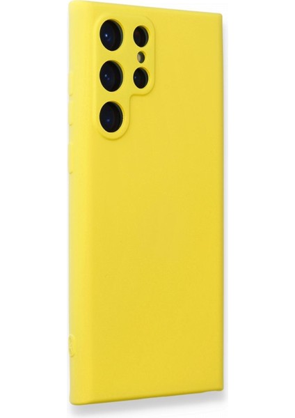 Samsung Galaxy S22 Ultra Uyumlu Nano Arka Koruma Kılıf - Sarı