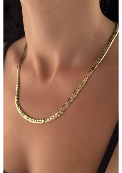 14 Ayar Altın İtalyan Balıksırtı Kolye 5.10 mm