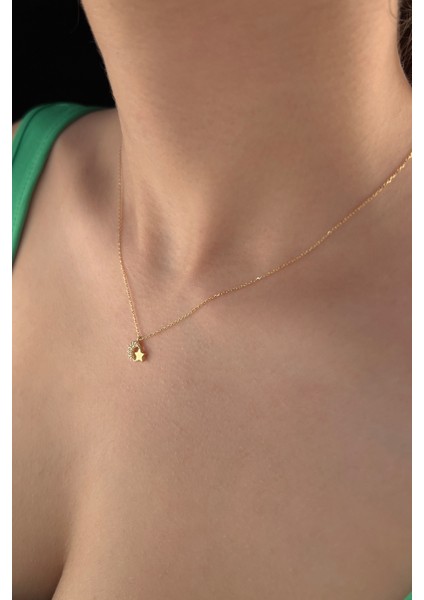 14 Ayar Altın Ay Yıldız Kolye Taşlı fiyatları