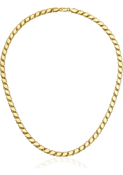 14 Ayar Altın Pullu Zincir 6 mm