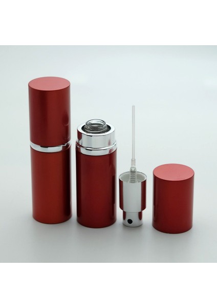 Boş Parfüm Şişesi 20 ml (3 Adet) (TEKRAR DOLDURULABİLİR) Alüminyum Kırmızı Boş Şişe
