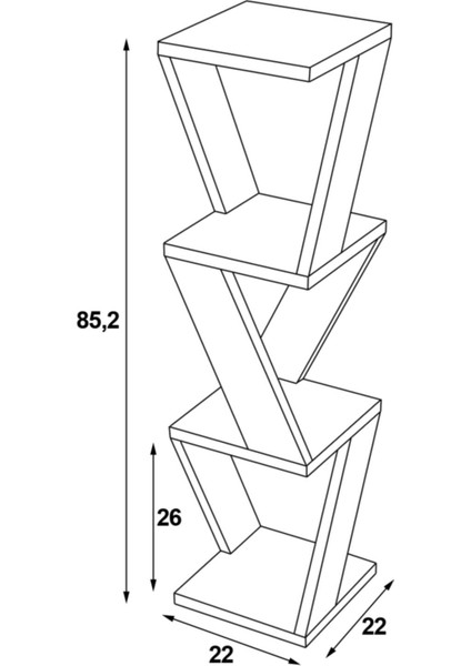 22 cm Defne Köşe Raf Beyaz 85 cm Garantisiz Klasik Ahşap Beyaz Klasik