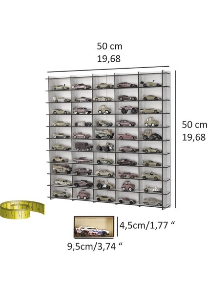 Klasik 1/64 Hotwheels Matchbox Oyuncak Hobi Koleksiyon Model Araç Duvara Monte Pleksi Kapaklı Araba