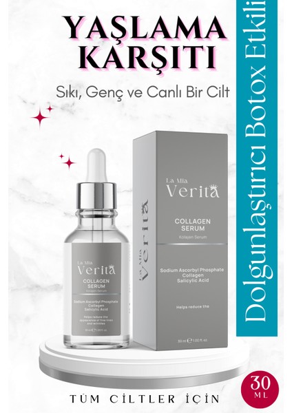 Yaşlanma Karşıtı Sıkı, Genç Canlı Bir Cilt İçin Kolajen Serum 30 ml modelleri