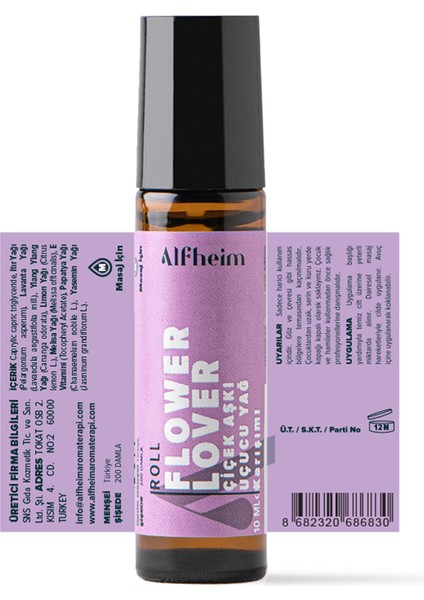 Flower Lover Terapi Roll/ Uçucu Yağ Karışımı/ Roll-On/ 10 ml